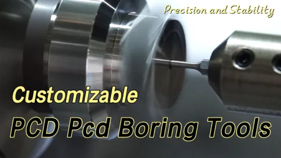 Rz Diamond Boring Tool Internal Cutting Grooving Boring Cutter PCD Tipped Boring Bar for CNC Lathe Machine